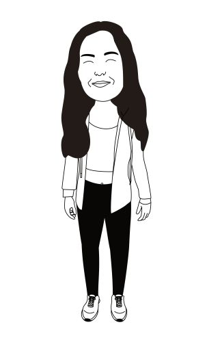 Auf dem Bild sieht man eine weibliche Karikatur.